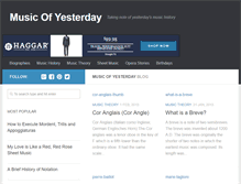 Tablet Screenshot of musicofyesterday.com